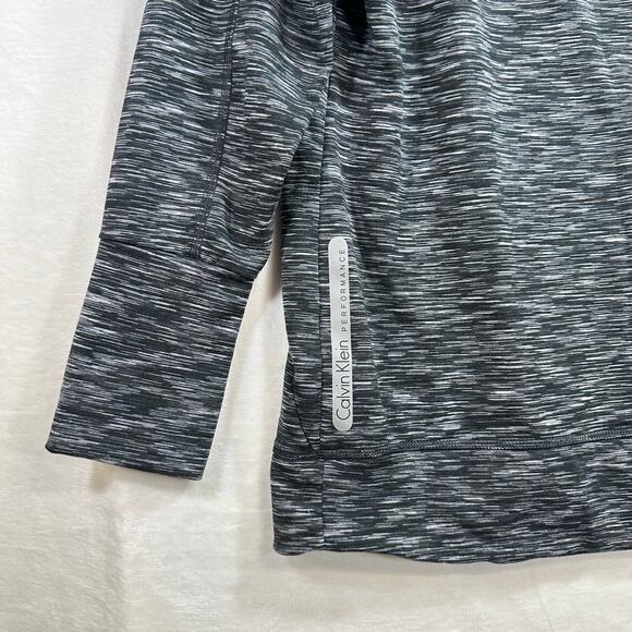 Calvin Klein Womens Sweatshirt Hoodie Large‎ Dark Gray Moisture Wick Fleece Cowl - Picture 7 of 9